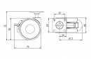 TENTE Kółko Linea 65 mm z hamulcem 70 kg, ciemny szary