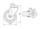 TENTE Kółko obracane 2470POO075P30-11