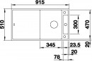 BLANCO 523205 zlewozmywak AXIA III 5 S antracyt z korkiem SILGRANIT PuraDur