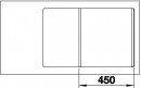 BLANCO 523199 zlewozmywak AXIA III 45 S-F antracyt InFino z korkiem SILGRANIT