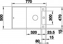BLANCO 523198 zlewozmywak AXIA III 45 S-F kawowy z korkiem SILGRANIT PuraDur