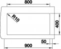 BLANCO 523145 zlewozmywak SUBLINE 800-U biały InFino manualny SILGRANIT PuraDur