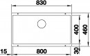 BLANCO 523150 zlewozmywak SUBLINE 800-U kawowy InFino manualny SILGRANIT PuraDur