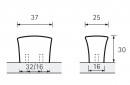 HETTICH 9132314 Uchwyt ITRI 38/16mm stal szczotkowana