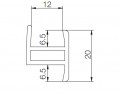 SCILM Złącze ciągłe 120 mm, szczotkowane aluminium