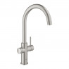 GROHE 31455DC1 Blue Home supersteel, zestaw startowy z wylewką w kształcie C