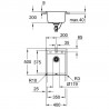 GROHE 31650AP0 Dřez K700 50-C 400 x 500mm granitová černá