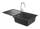 GROHE 31885AP0 komplet K400 granitowa czerń + Bauclassic chrom