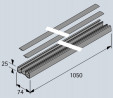 HETTICH 46836 kanał kablowy do klejenia 1050mm tworzywo czarne