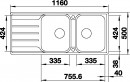 BLANCO 523037 zlewozmywak LEMIS 8S-IF kawowy InFino bez korka SILGRANIT PuraDur