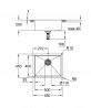 GROHE 31574SD1 Dřez K700U 60-S 544 x 444mm nerez ocel, kartáčovaná