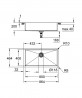 GROHE 31580SD1 Dřez K700 90-S 864 x 464mm nerez ocel, kartáčovaná