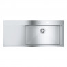 GROHE 31582SD1 Dřez K1000 80-S 1160 x 520mm dřez vpravo nerez ocel, kartáčovaná