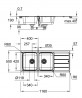 GROHE 31588SD1 Dřez K500 80-S 1160 x 500mm nerez ocel, kartáčovaná