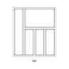 Wkład na sztućce SKY 500/50 (422 x 474 mm) antracyt