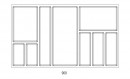 Wkład na sztućce SKY 500/90 (822 x 474 mm) antracyt
