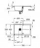 GROHE 31639AP0 Dřez K400 50-C 780 x 500mm granitová černá