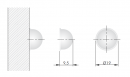 IF-odbojnik do drzwi naklejany 19x9,5mm (21szt.)