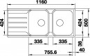 BLANCO 523036 zlewozmywak LEMIS 8S-IF muszkat InFino bez korka SILGRANIT PuraDur