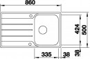 BLANCO 523031 zlewozmywak LEMIS 45S-IF szampan InFino bez korkaSILGRANIT PuraDur