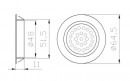 SAL LED światło punktowe OL11 12V 2W stal szczotkowana neutralny biały