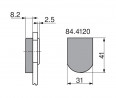 BLUM 84.4120 zaślepka szyba "D" nikiel matowy