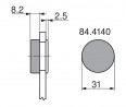 BLUM 84.4140 zaślepka szyba "O" chrom połysk