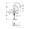 GROHE 30577000 Bateria BauClassic C-odpływ chrom
