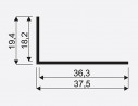 SEVROLL 02456 kątownik 18x36mm 3m jasny brąz