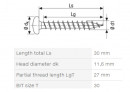 SPAX wkręt  6x30 główka półkulista  TSX,W,4C,