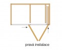 HAWA 27643 Folding Concepta 25 1851-2600 mm, czarna anod., prawa