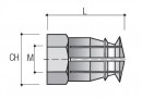 Kołek rozporowy  BU33-M4x7,5/5,5mm mosiądz