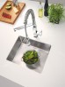 GROHE Bateria kuchenna Eurocube ze sprężyną prysznicową supersteel 31395DC0
