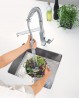 GROHE Bateria kuchenna Eurocube ze sprężyną prysznicową supersteel 31395DC0