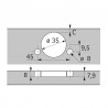HETTICH 9094486 Sensys 8676 nakładany 110° front 10mm, 45x9,5 PTO kołek