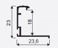 SEVROLL 01706 Slim Line II profil ramowy 18mm 2,7 m j.brąz