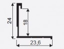 SEVROLL 02549 Secret Line II profil ramkowy 18mm 2,7 m j.brąz