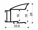 SEVROLL 04512 Era rączka 18 mm 2,70 m, srebrna