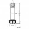 SCILM regulowana noga do podstawy wentylacyjnej 270FR27010SF/100 mm czarna