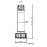 SCILM regulowana noga do podstawy wentylacyjnej 270FR27012SF/120 mm czarna