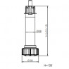 SCILM regulowana noga do podstawy wentylacyjnej 270FR270125SF/150 mm czarna