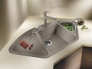 BLANCO 523670 zlewozmywak DELTA II-F antracyt InFino z korkiem SILGRANIT PuraDur
