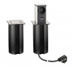 StrongPower Gniazdo PowerUp, 1x230V, ładowarka USB A/C, stal nierdzewna, Fr