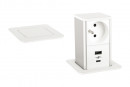 StrongPower Gniazdo PowerUp, 1x230V, ładowanie USB A/C, białe, Fr