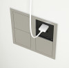 VersaHit Dual 1x 230V, USB A+C 5V szlifowane aluminium, francuzki typ