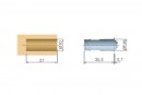 IF-magnes K-Lock 10x27mm antracyt, wersja wpuszczana