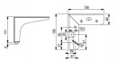 StrongLegs noga meblowa FS003, 100mm, imitacja stal nierdzewna