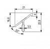 TULIP nabijany uchwyt Ria 2900mm aluminium anodowane