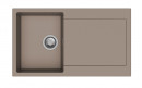 StrongSinks S3 Zlewozmywak granit ZALA 860, 860 x 500 mm,z ociekaczem,brązowy