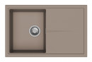 StrongSinks S3 Zlewozmywak granit Labe 780,780x500 mm, z ociekaczem, brązowy